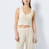 Noisy May KNITTED V-NECK TOP 1 Noisy May KNITTED V-NECK TOP -Noisy May Clothing Shop 27025925 Eggnog 007