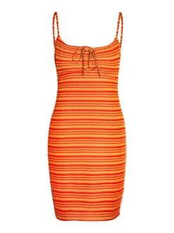 Noisy May STRIPED MINI DRESS -Noisy May Clothing Shop 27025927 CherryTomato 1036943 001