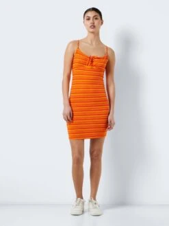 Noisy May STRIPED MINI DRESS -Noisy May Clothing Shop 27025927 CherryTomato 1036943 004