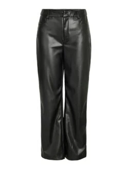 Noisy May HIGH WAISTED FAUX LEATHER TROUSERS 14 Noisy May HIGH WAISTED FAUX LEATHER TROUSERS -Noisy May Clothing Shop 27026066 Black 001