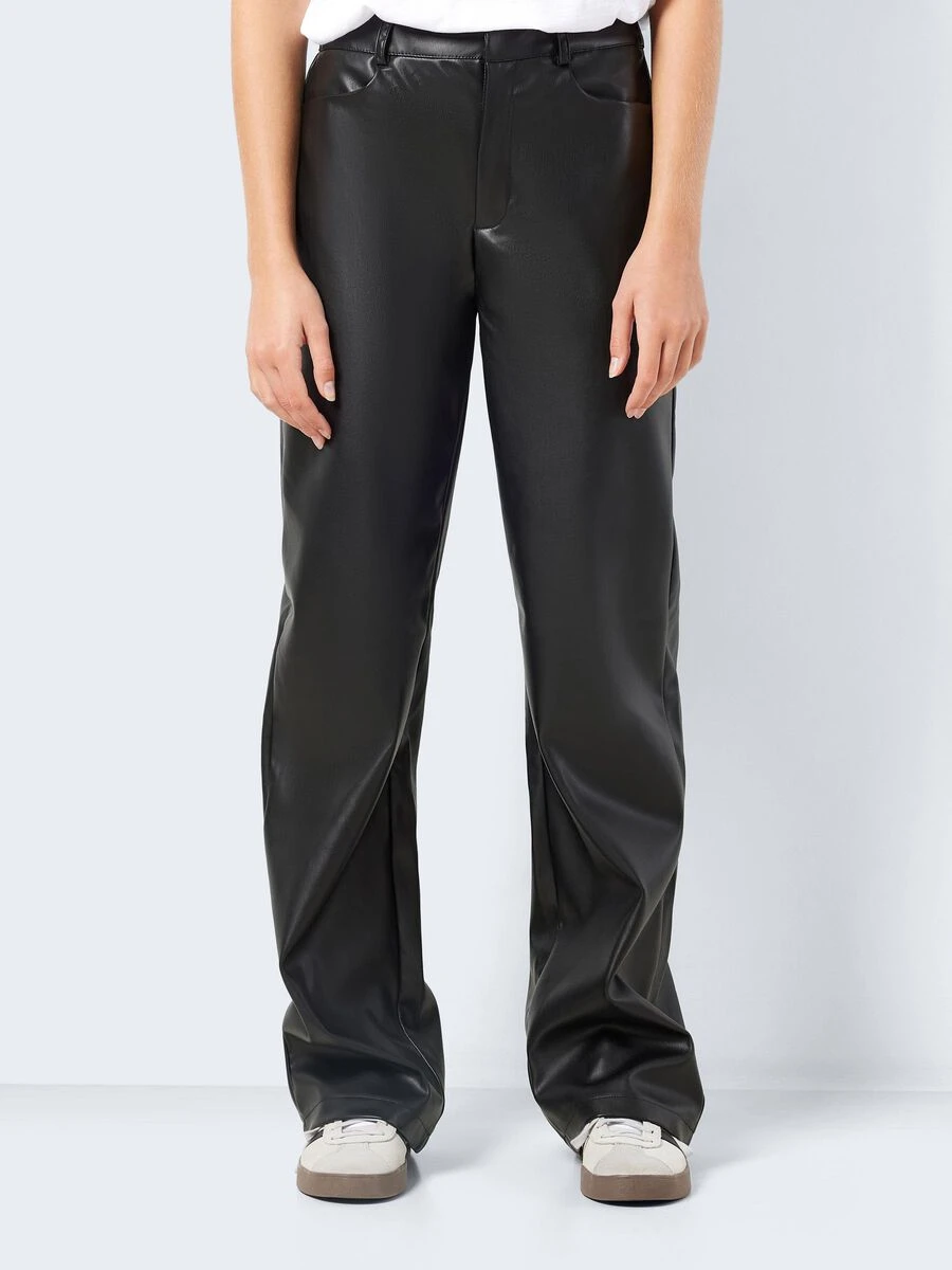 Noisy May HIGH WAISTED FAUX LEATHER TROUSERS 4 Noisy May HIGH WAISTED FAUX LEATHER TROUSERS - Image 2