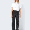 Noisy May HIGH WAISTED FAUX LEATHER TROUSERS 2 Noisy May HIGH WAISTED FAUX LEATHER TROUSERS -Noisy May Clothing Shop 27026066 Black 007
