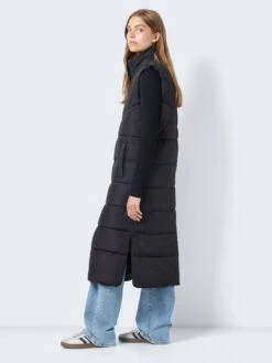 Noisy May NMDALCON EXTRA LONG GILET -Noisy May Clothing Shop 27026537 Black 1051560 004