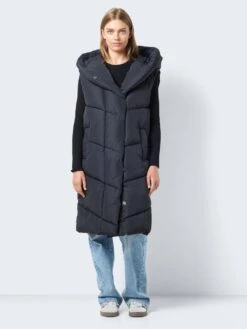 Noisy May NMTALLY LONG GILET -Noisy May Clothing Shop 27026540 Black 004