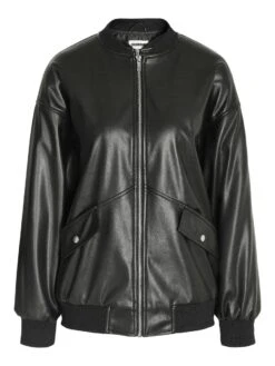 Noisy May FAUX LEATHER BOMBER JACKET 13 Noisy May FAUX LEATHER BOMBER JACKET -Noisy May Clothing Shop 27026893 Black 001