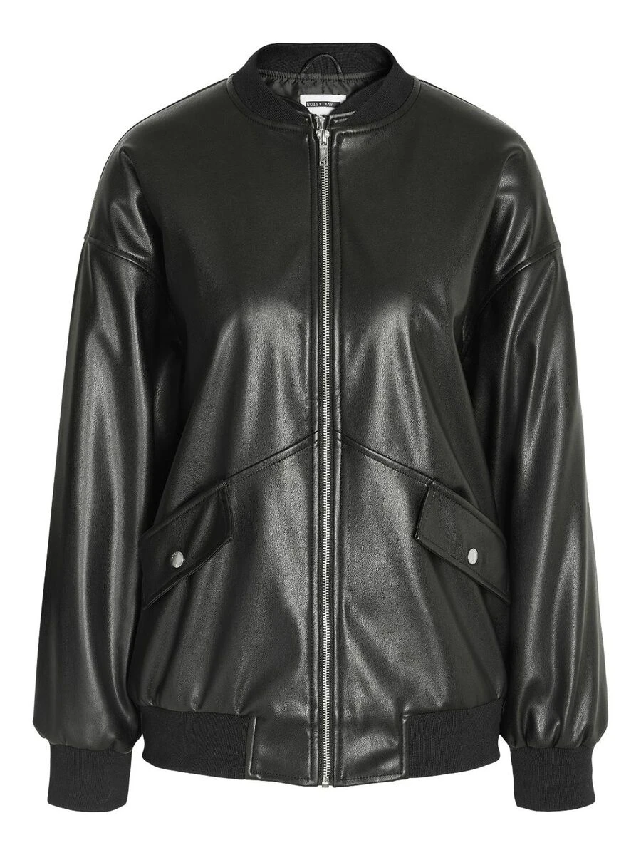 Noisy May FAUX LEATHER BOMBER JACKET 8 Noisy May FAUX LEATHER BOMBER JACKET - Image 6
