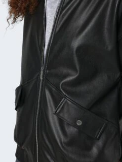 Noisy May FAUX LEATHER BOMBER JACKET 12 Noisy May FAUX LEATHER BOMBER JACKET -Noisy May Clothing Shop 27026893 Black 006