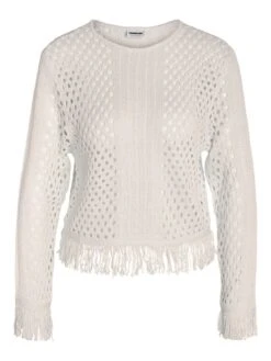 Noisy May KNITTED FRILL PULLOVER 13 Noisy May KNITTED FRILL PULLOVER -Noisy May Clothing Shop 27026922 Eggnog 001