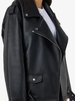 Noisy May OVERSIZE FAUX LEATHER JACKET 14 Noisy May OVERSIZE FAUX LEATHER JACKET -Noisy May Clothing Shop 27027014 Black 006 1