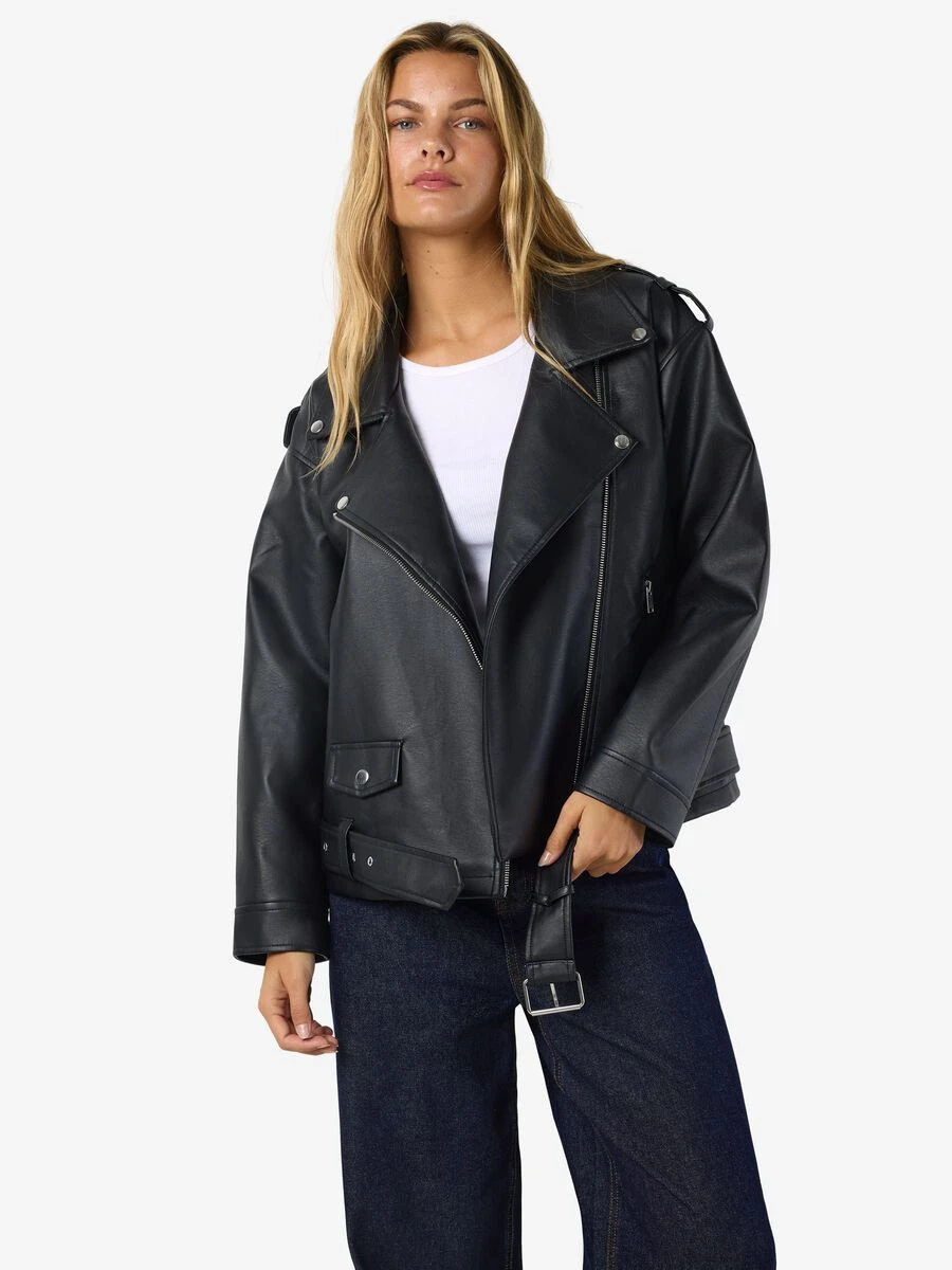Noisy May OVERSIZE FAUX LEATHER JACKET 3 Noisy May OVERSIZE FAUX LEATHER JACKET