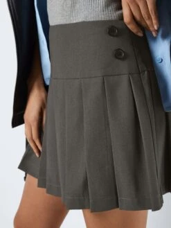 Noisy May PLEATED MINI SKIRT -Noisy May Clothing Shop 27027039 MediumGreyMelange 006