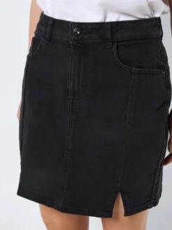 Noisy May SHORT SLIT DENIM SKIRT -Noisy May Clothing Shop 27027236 Black 006