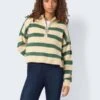 Noisy May KNITTED ZIP PULLOVER -Noisy May Clothing Shop 27027383 FoliageGreen 1054810 007