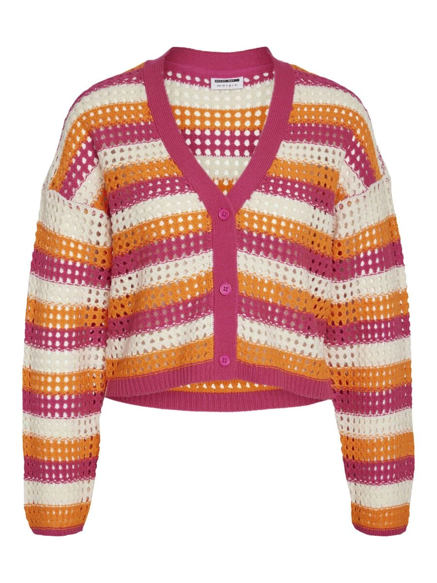 Noisy May CURVE MULTI-COLOURED KNITTED CARDIGAN 3 Noisy May CURVE MULTI-COLOURED KNITTED CARDIGAN