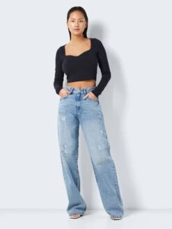 Noisy May LONG SLEEVED SWEETHEART TOP 10 Noisy May LONG SLEEVED SWEETHEART TOP -Noisy May Clothing Shop 27027538 Black 004