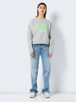 Noisy May PRINTET SWEATSHIRT 10 Noisy May PRINTET SWEATSHIRT -Noisy May Clothing Shop 27027539 LightGreyMelange 1059944 004