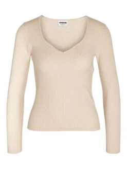 Noisy May SCOOP NECK KNITTED PULLOVER -Noisy May Clothing Shop 27027584 Eggnog 1061798 001