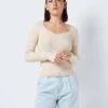 Noisy May SCOOP NECK KNITTED PULLOVER 2 Noisy May SCOOP NECK KNITTED PULLOVER -Noisy May Clothing Shop 27027584 Eggnog 1061798 007