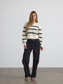 Noisy May STRIPED KNITTED PULLOVER 15 Noisy May STRIPED KNITTED PULLOVER -Noisy May Clothing Shop 27027632 Eggnog 1068963 009