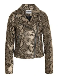 Noisy May SNAKE PRINTED FAUX LEATHER JACKET -Noisy May Clothing Shop 27027920 Nomad 1064160 001