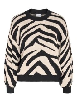 Noisy May KNITTED PATTERN PULLOVER -Noisy May Clothing Shop 27028159 Black 1088768 001