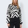 Noisy May KNITTED PATTERN PULLOVER -Noisy May Clothing Shop 27028159 Black 1088768 007