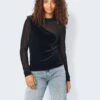Noisy May VELVET MESH TOP 2 Noisy May VELVET MESH TOP -Noisy May Clothing Shop 27028371 Black 007