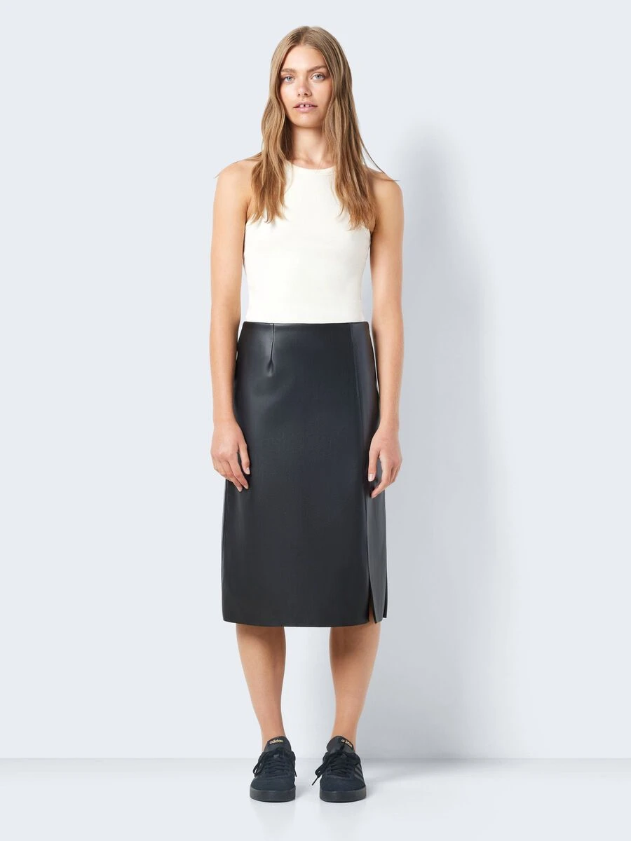 Noisy May FAUX LEATHER MIDI SKIRT 6 Noisy May FAUX LEATHER MIDI SKIRT - Image 4