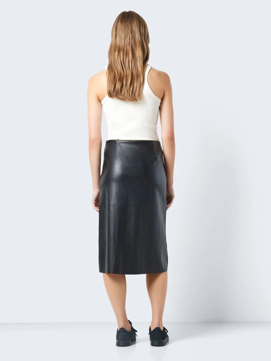 Noisy May FAUX LEATHER MIDI SKIRT 6 Noisy May FAUX LEATHER MIDI SKIRT - Image 4