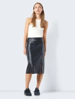 Noisy May FAUX LEATHER MIDI SKIRT 13 Noisy May FAUX LEATHER MIDI SKIRT -Noisy May Clothing Shop 27028386 Black 007 1