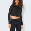 Noisy May CROPPED SEQUIN TOP 1 Noisy May CROPPED SEQUIN TOP -Noisy May Clothing Shop 27028458 Black 1090024 007