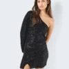 Noisy May ONE-SHOULDER SEQUIN DRESS 1 Noisy May ONE-SHOULDER SEQUIN DRESS -Noisy May Clothing Shop 27028460 Black 1077980 007