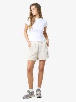Noisy May LINEN BLEND SHORTS -Noisy May Clothing Shop 27028732 Natural 007