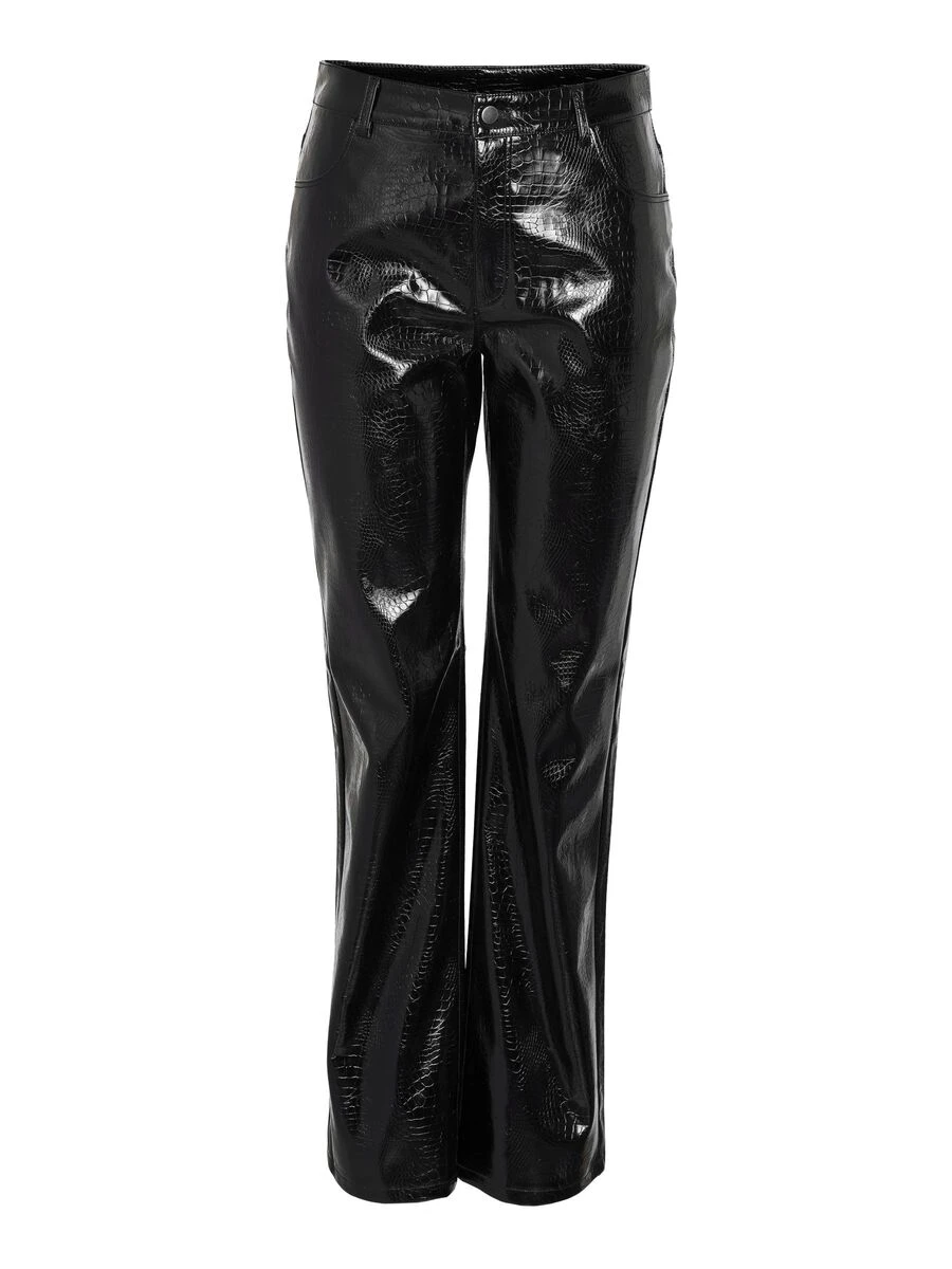 Noisy May FAUX LEATHER CROC TROUSERS 8 Noisy May FAUX LEATHER CROC TROUSERS - Image 6