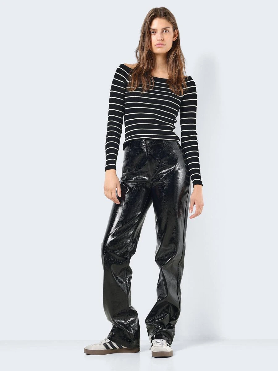 Noisy May FAUX LEATHER CROC TROUSERS 3 Noisy May FAUX LEATHER CROC TROUSERS