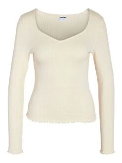 Noisy May SWEETHEART NECKLINE TOP 13 Noisy May SWEETHEART NECKLINE TOP -Noisy May Clothing Shop 27028969 PearledIvory 001