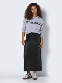 Noisy May LONG FAUX LEATHER SKIRT 10 Noisy May LONG FAUX LEATHER SKIRT -Noisy May Clothing Shop 27028997 Black 004