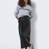 Noisy May LONG FAUX LEATHER SKIRT -Noisy May Clothing Shop 27028997 Black 007
