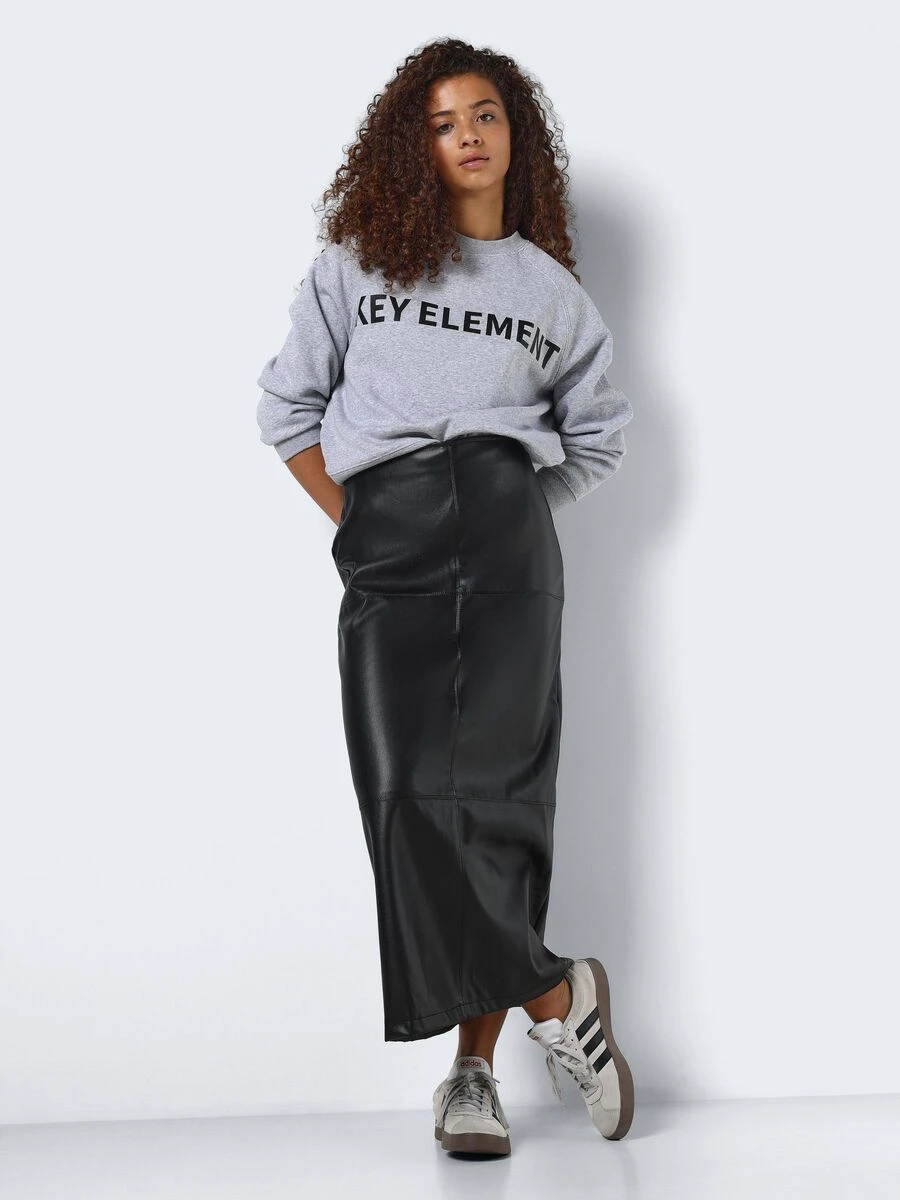 Noisy May LONG FAUX LEATHER SKIRT 3 Noisy May LONG FAUX LEATHER SKIRT