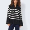 Noisy May STRIPED KNITTED PULLOVER 1 Noisy May STRIPED KNITTED PULLOVER -Noisy May Clothing Shop 27029088 Black 1083226 007