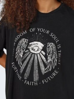 Noisy May SHORT SLEEVED PRINT TOP 13 Noisy May SHORT SLEEVED PRINT TOP -Noisy May Clothing Shop 27029098 Black 1085456 006