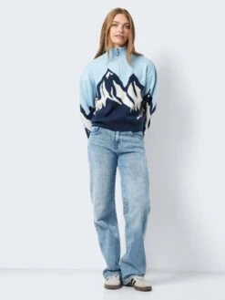 Noisy May HALF-ZIP KNITTED PULLOVER 10 Noisy May HALF-ZIP KNITTED PULLOVER -Noisy May Clothing Shop 27029253 Cerulean 1085940 004