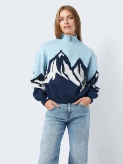Noisy May HALF-ZIP KNITTED PULLOVER