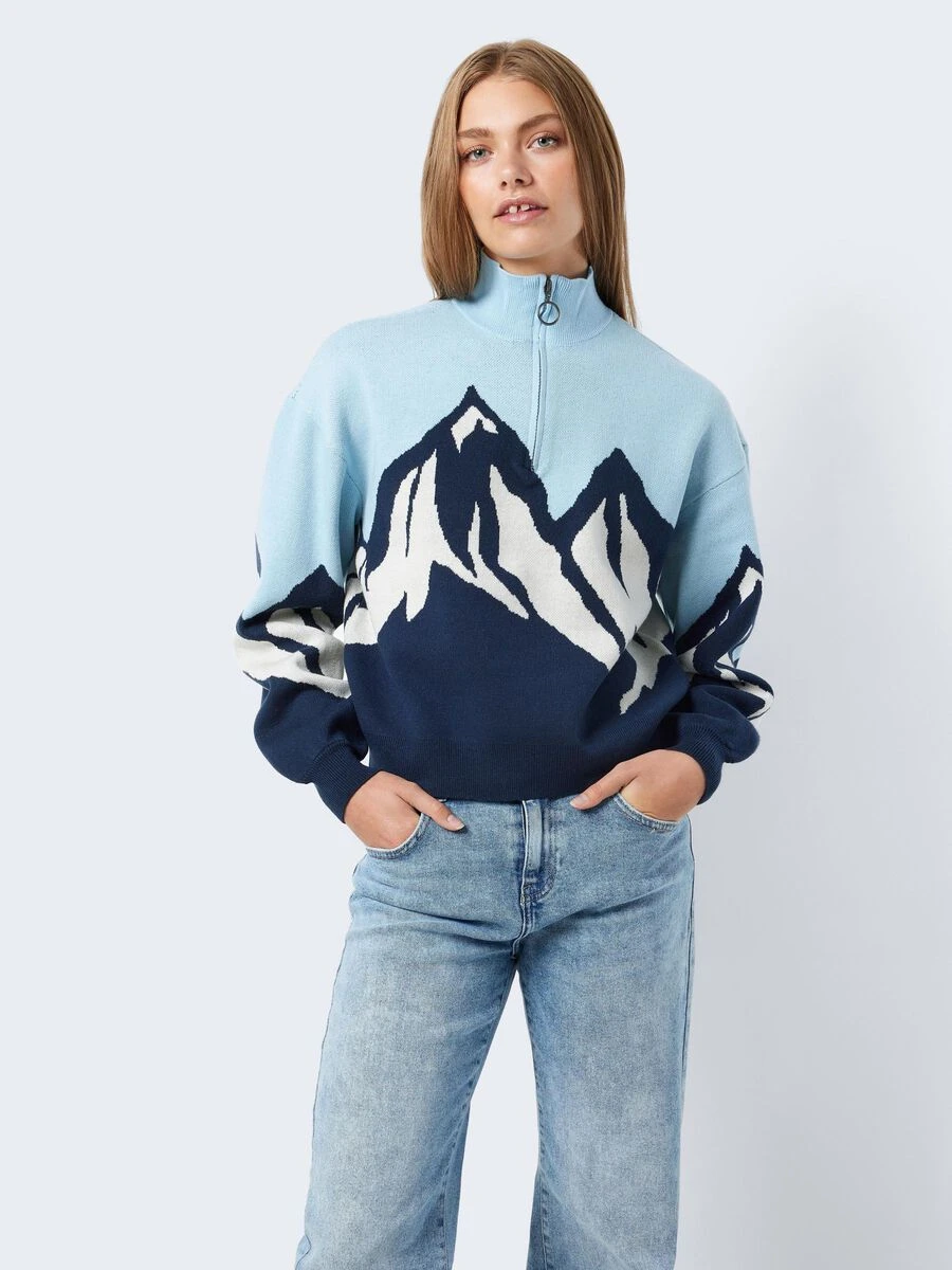 Noisy May HALF-ZIP KNITTED PULLOVER 3 Noisy May HALF-ZIP KNITTED PULLOVER