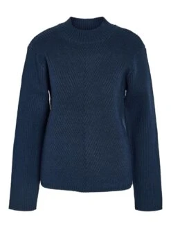 Noisy May HIGH NECK KNITTED PULLOVER 13 Noisy May HIGH NECK KNITTED PULLOVER -Noisy May Clothing Shop 27029257 NavyBlazer 001