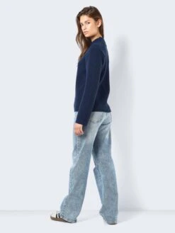 Noisy May HIGH NECK KNITTED PULLOVER 11 Noisy May HIGH NECK KNITTED PULLOVER -Noisy May Clothing Shop 27029257 NavyBlazer 005