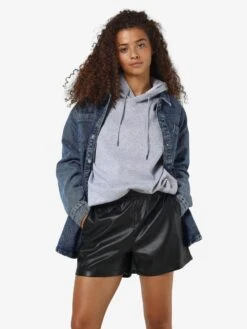 Noisy May FAUX LEATHER SHORTS -Noisy May Clothing Shop 27029281 Black 007