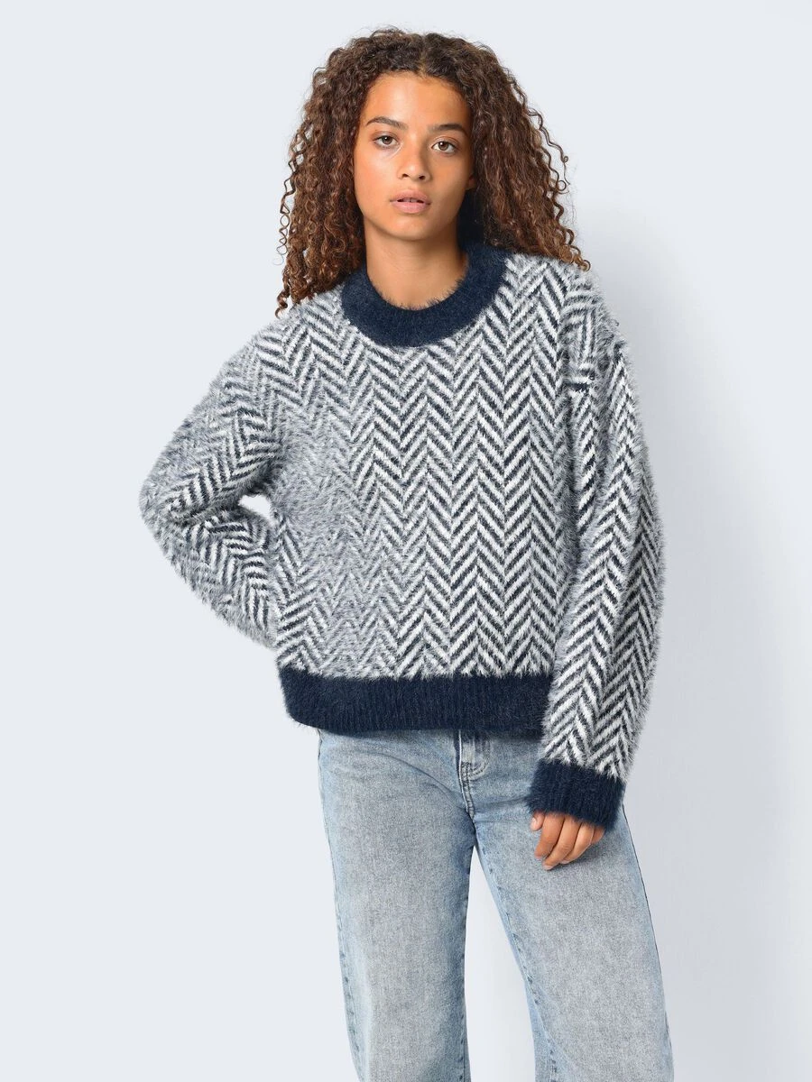 Noisy May PATTERNED KNITTED PULLOVER 3 Noisy May PATTERNED KNITTED PULLOVER
