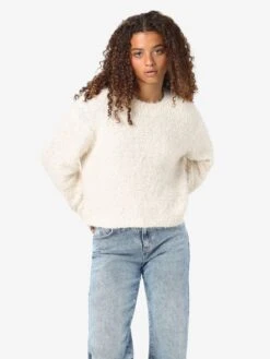Noisy May FLUFFY KNITTED PULLOVER -Noisy May Clothing Shop 27029424 Eggnog 007