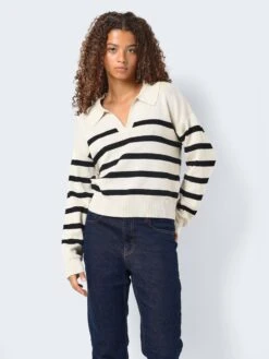 Noisy May KNITTED POLO NECK PULLOVER